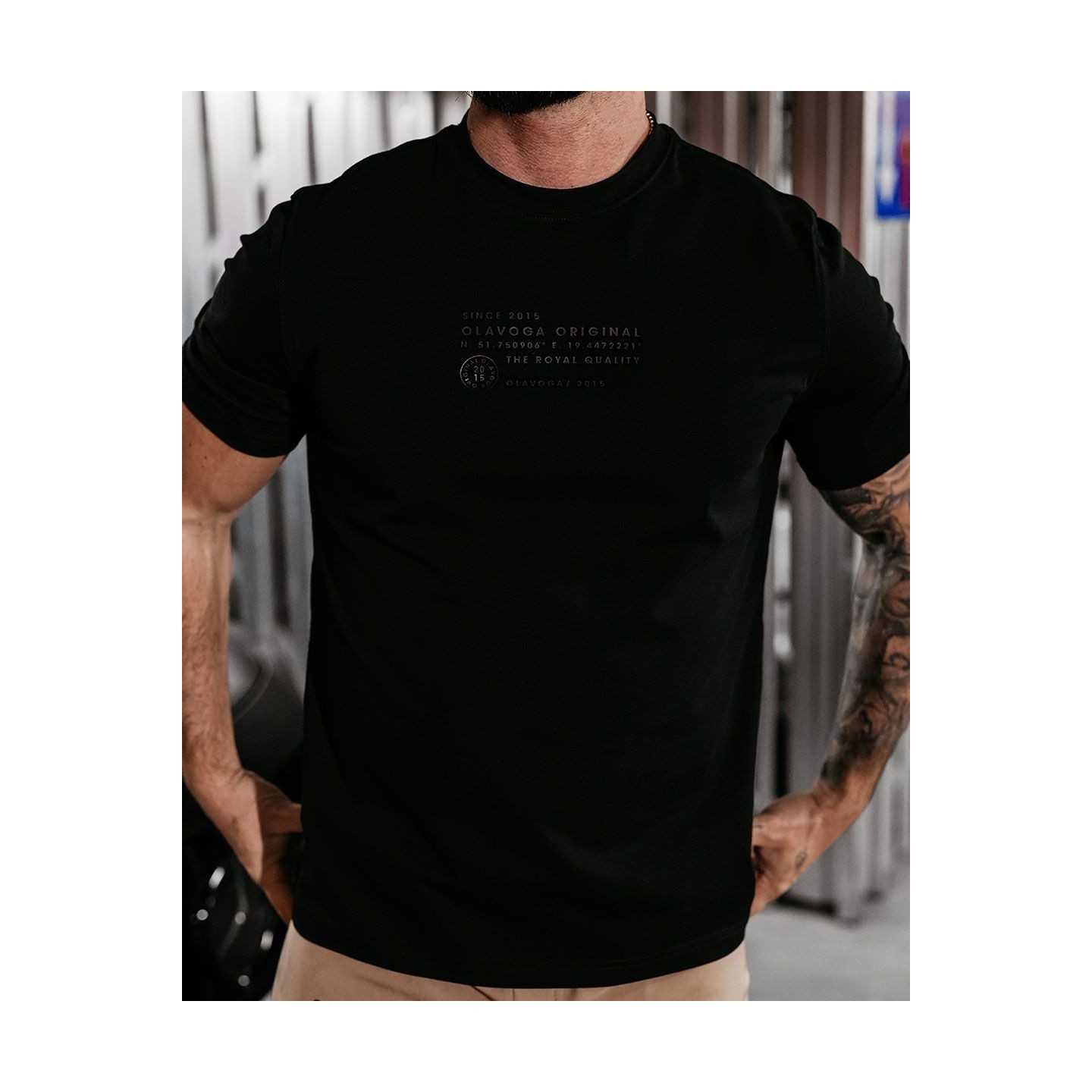 T-shirt męski OLAVOGA VALOR 2025 czerń - FashionPlace - 2