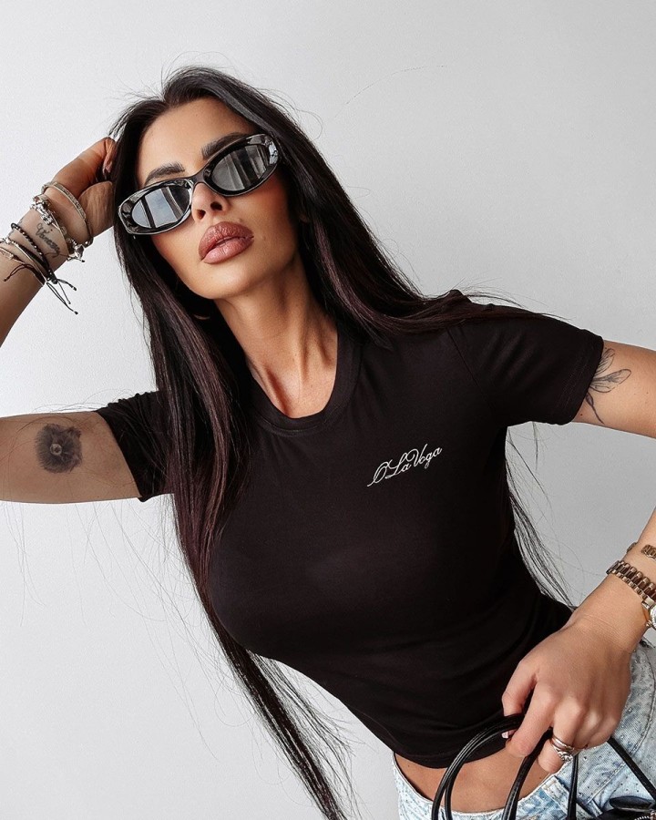 Bluzka damska OLAVOGA LIMA 2025 czerń - FashionPlace - 3