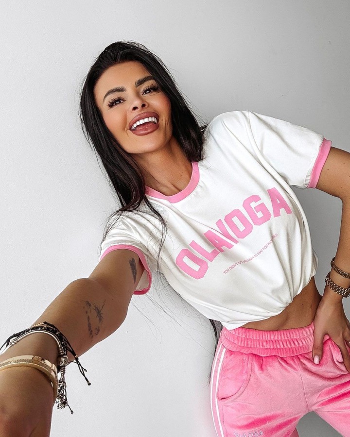 T-shirt damski OLAVOGA LEMON 2025 ecru - FashionPlace - 3