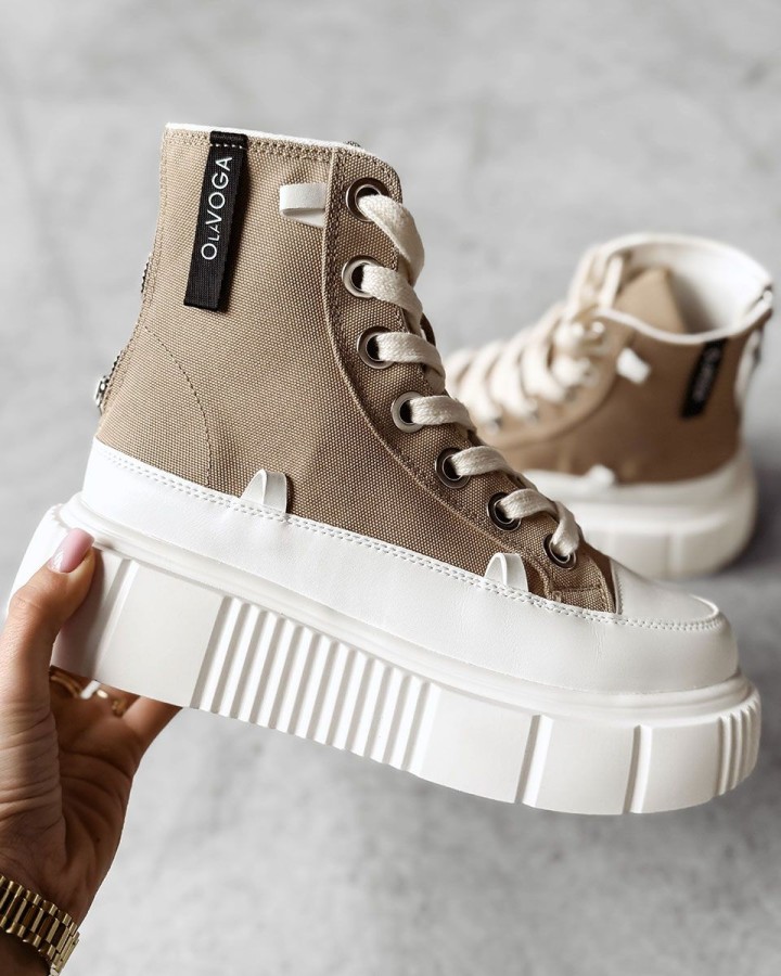 Buty damskie OLAVOGA DAZZLE 2025 beż - FashionPlace - 1