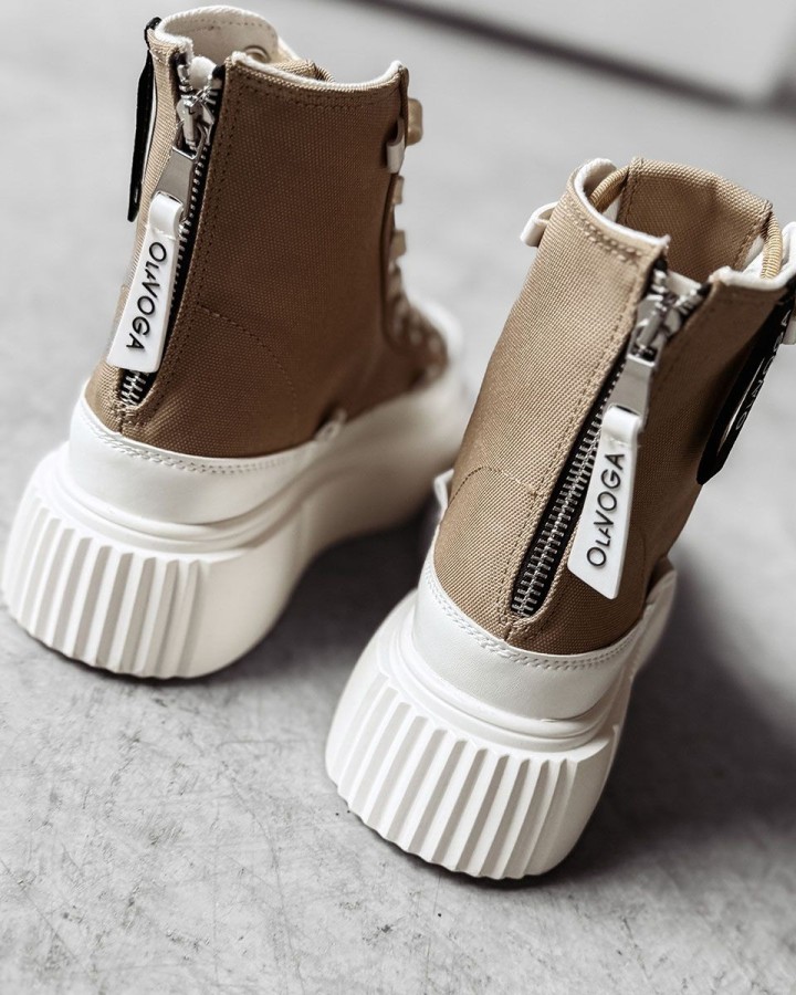 Buty damskie OLAVOGA DAZZLE 2025 beż - FashionPlace - 3