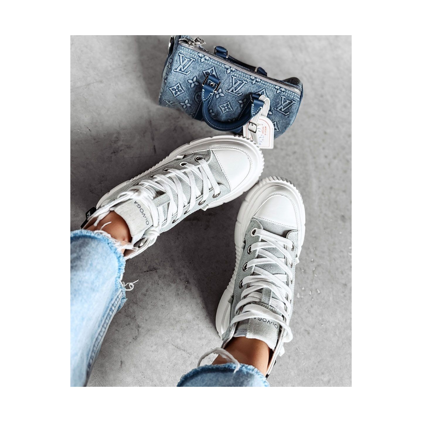 Buty damskie OLAVOGA DAZZLE 2025 jeans - FashionPlace - 3
