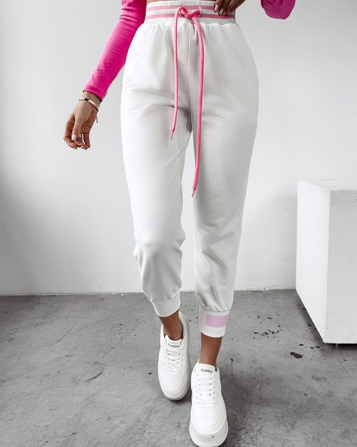 Spodnie damskie OLAVOGA MIRACLE 2025 ecru - FashionPlace - 1
