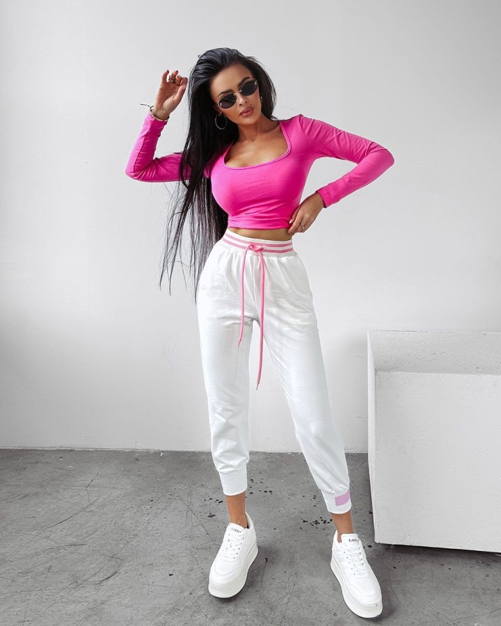Spodnie damskie OLAVOGA MIRACLE 2025 ecru - FashionPlace - 3