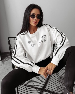Bluza damska OLAVOGA BRAINY 2025 ecru - FashionPlace - 1