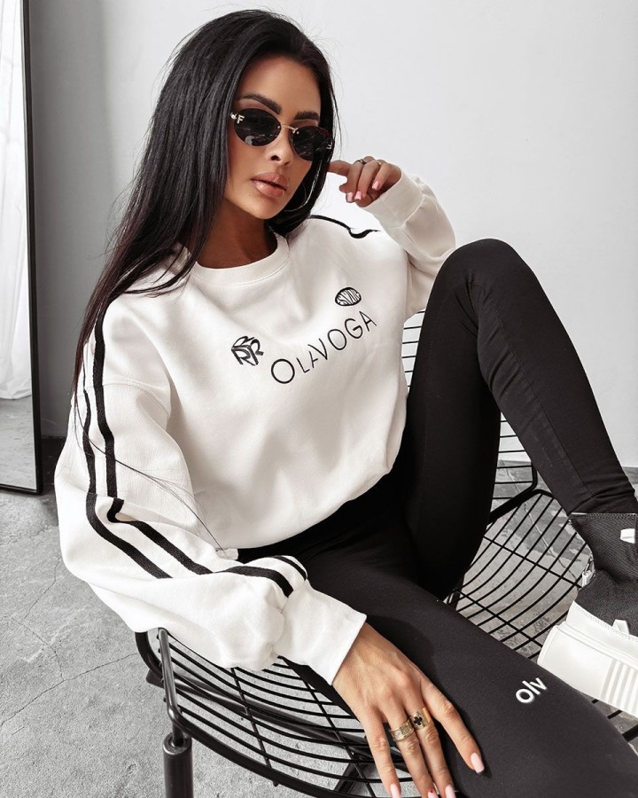 Bluza damska OLAVOGA BRAINY 2025 ecru - FashionPlace - 2