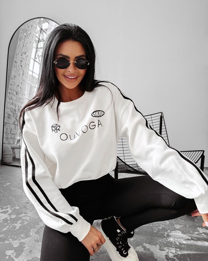 Bluza damska OLAVOGA BRAINY 2025 ecru - FashionPlace - 3