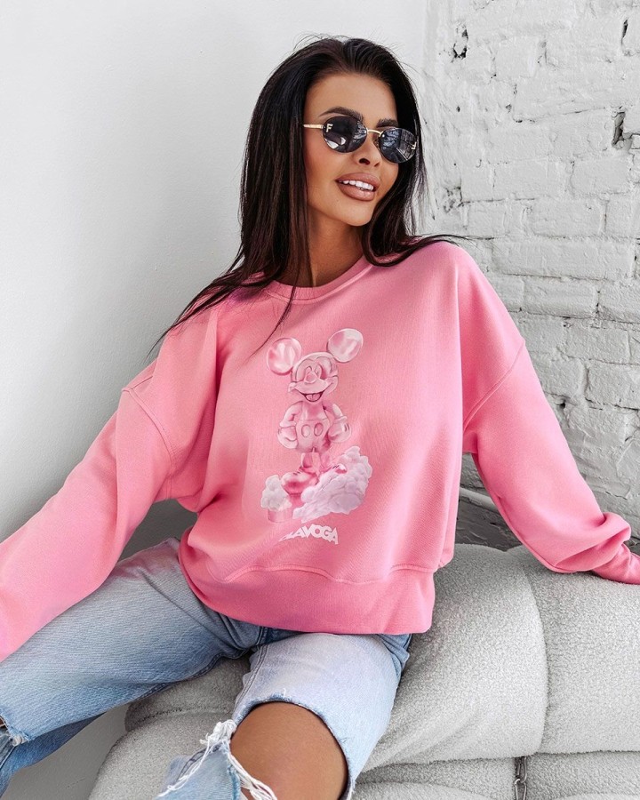Bluza damska OLAVOGA AZAELA 2025 róż - FashionPlace - 2
