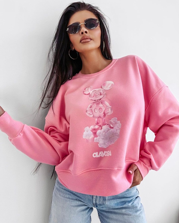 Bluza damska OLAVOGA AZAELA 2025 róż - FashionPlace - 3