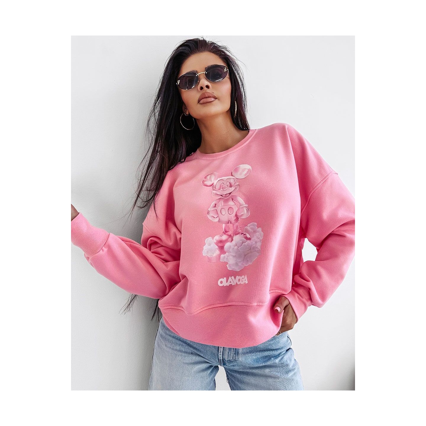 Bluza damska OLAVOGA AZAELA 2025 róż - FashionPlace - 3