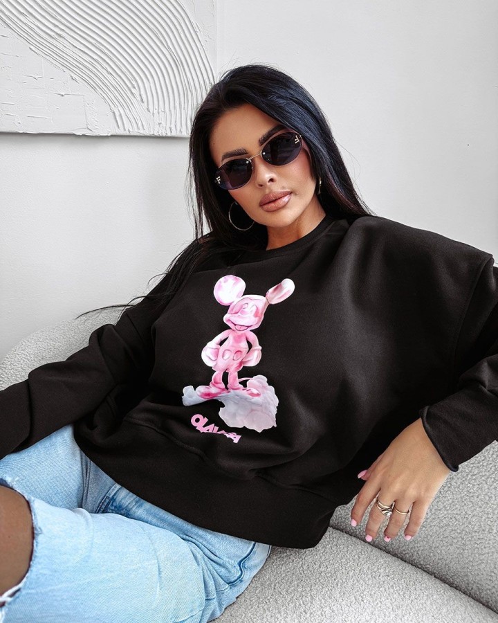 Bluza damska OLAVOGA AZAELA 2025 czerń - FashionPlace - 2