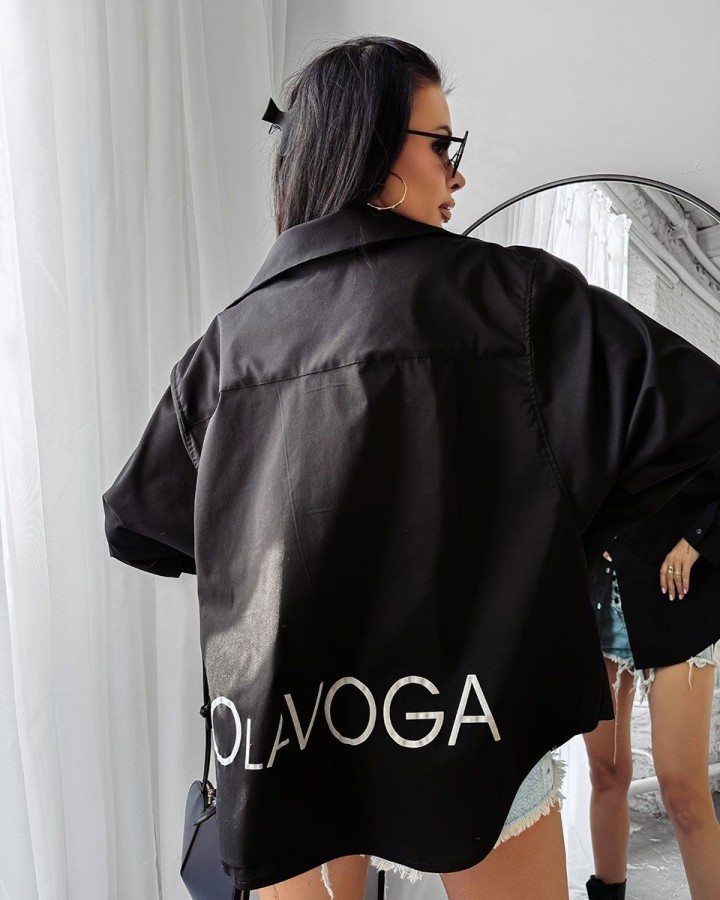 Koszula damska OLAVOGA WONDER 2025 czerń - FashionPlace - 2