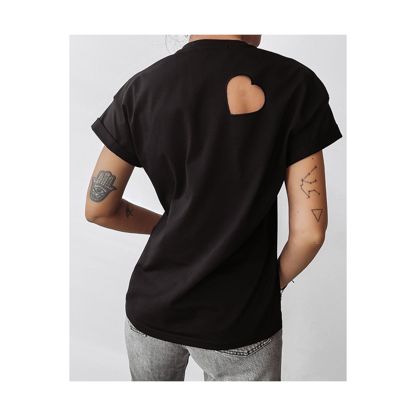 T-shirt damski OLAVOGA LILAC 2025 czerń - FashionPlace - 3