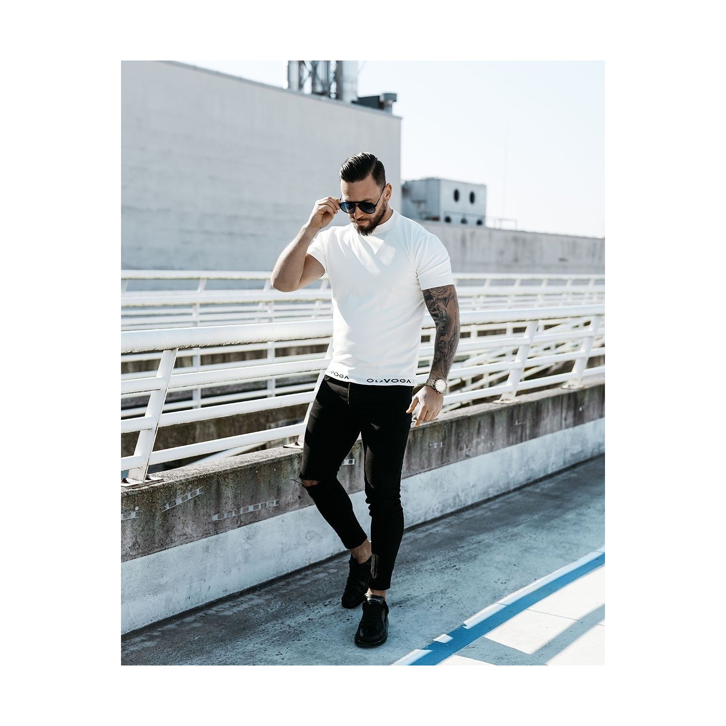 Sweter męski OLAVOGA NAKIS 2025 ecru - FashionPlace - 2