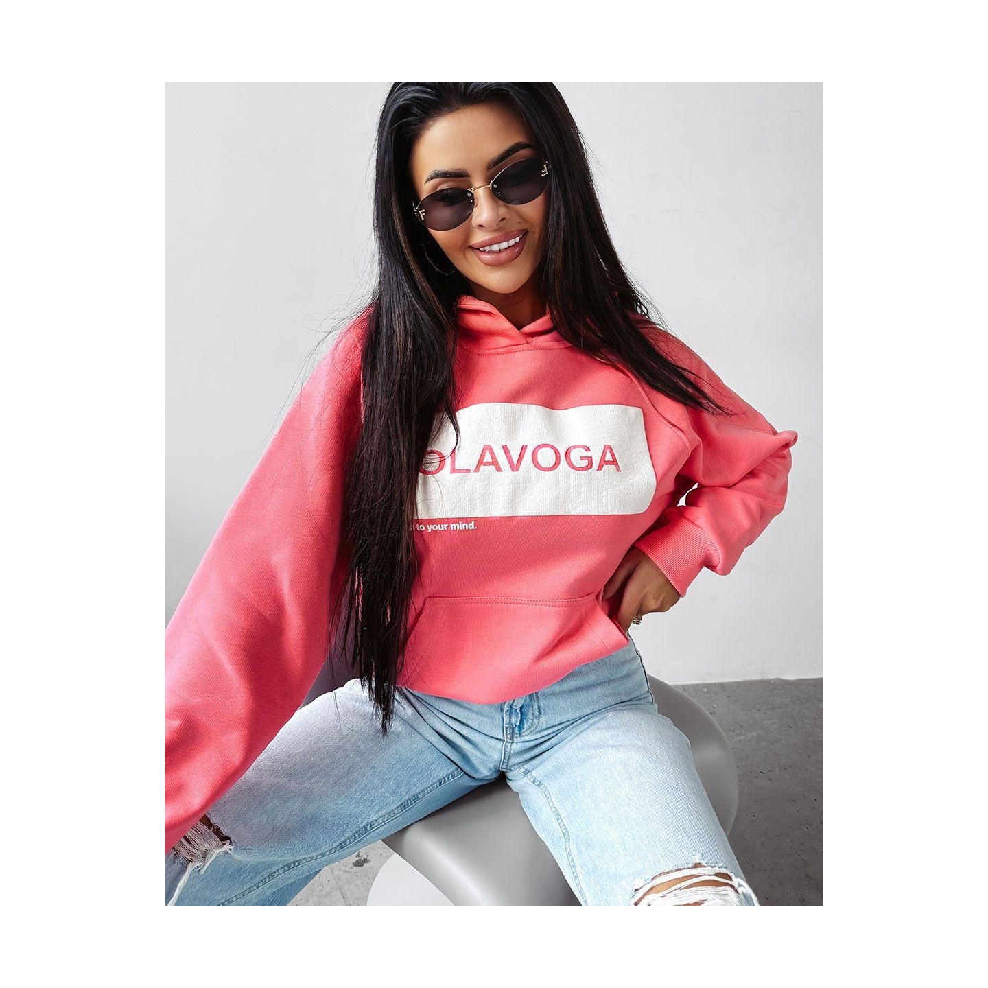 Bluza damska OLAVOGA SWEET ROLL 2025 koral - FashionPlace - 3
