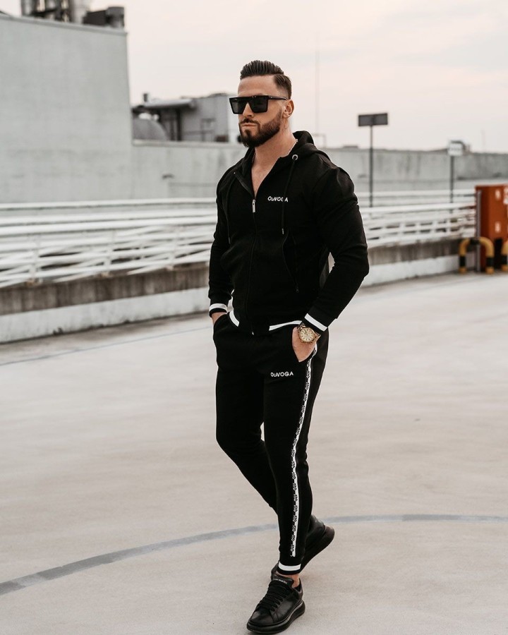 Komplet męski OLAVOGA DUNES 2025 czerń/czerń - FashionPlace - 1