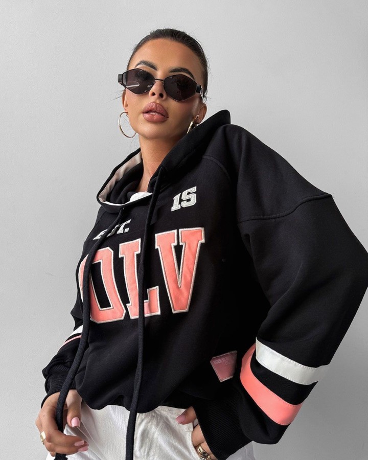 Bluza damska OLAVOGA GRAPE 2025 czerń - FashionPlace - 2