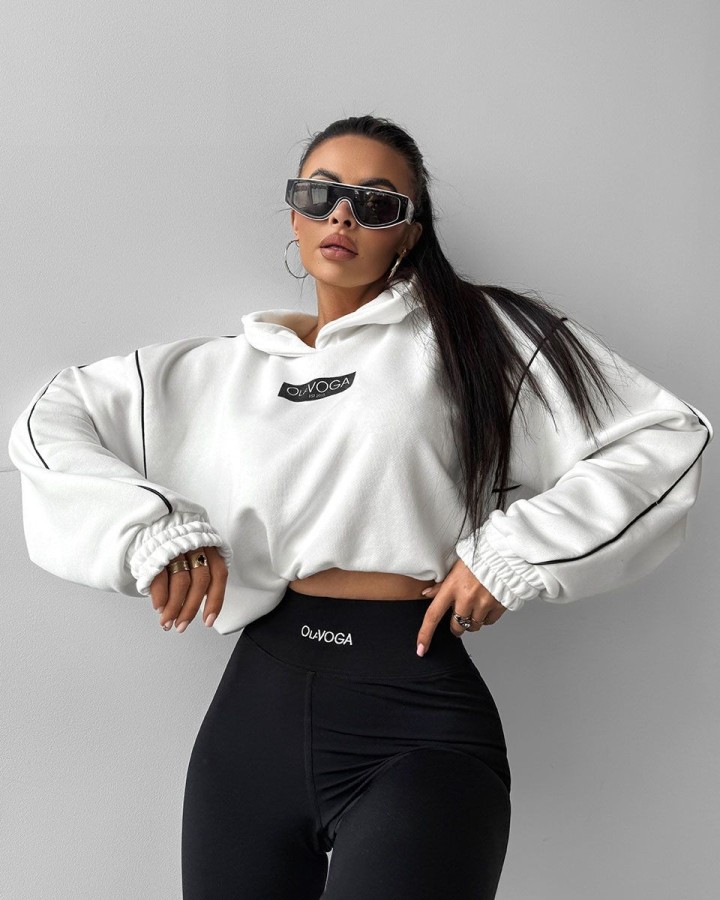 Bluza damska OLAVOGA DIDACTIC 2025 biała - FashionPlace - 1