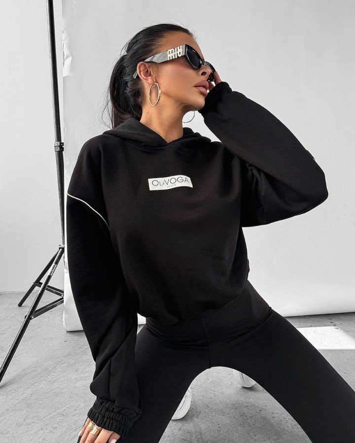 Bluza damska OLAVOGA DIDACTIC 2025 czerń - FashionPlace - 2