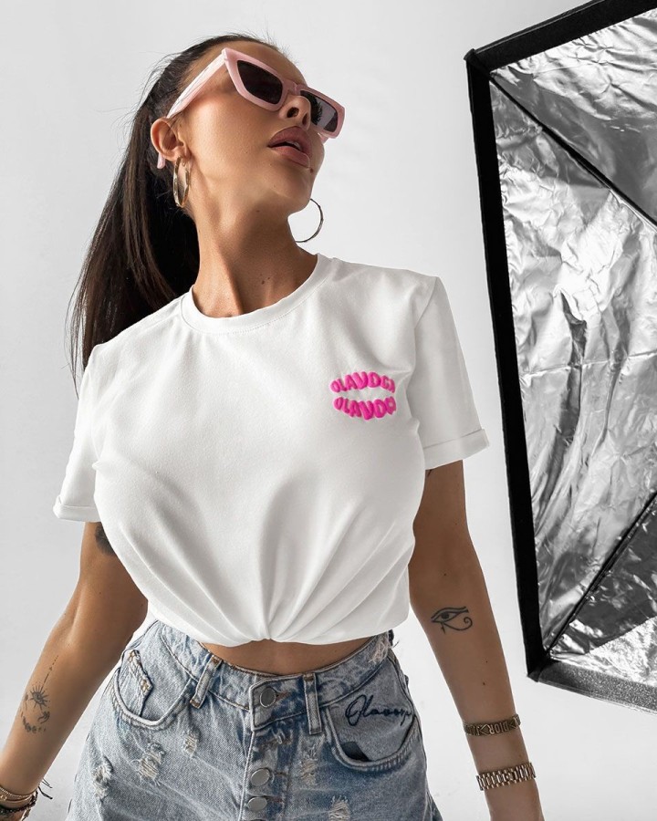 T-shirt damski OLAVOGA MYSTICAL 2025 ecru - FashionPlace - 3