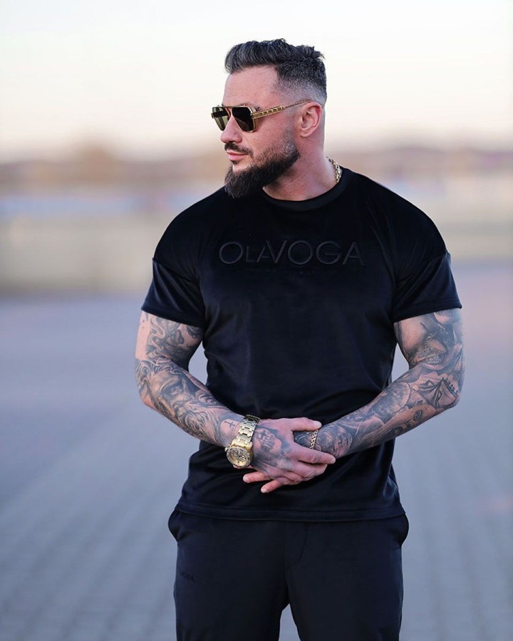 Komplet męski OLAVOGA PIFFLE 2025 czerń - FashionPlace - 2
