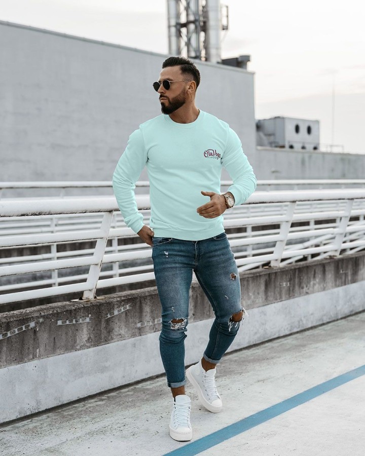 Bluza męska OLAVOGA LUPUS 2025 mięta - FashionPlace - 2