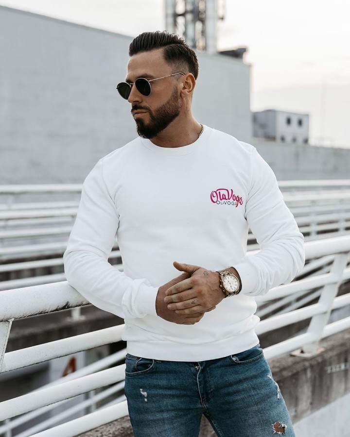 Bluza męska OLAVOGA LUPUS 2025 ecru - FashionPlace - 1