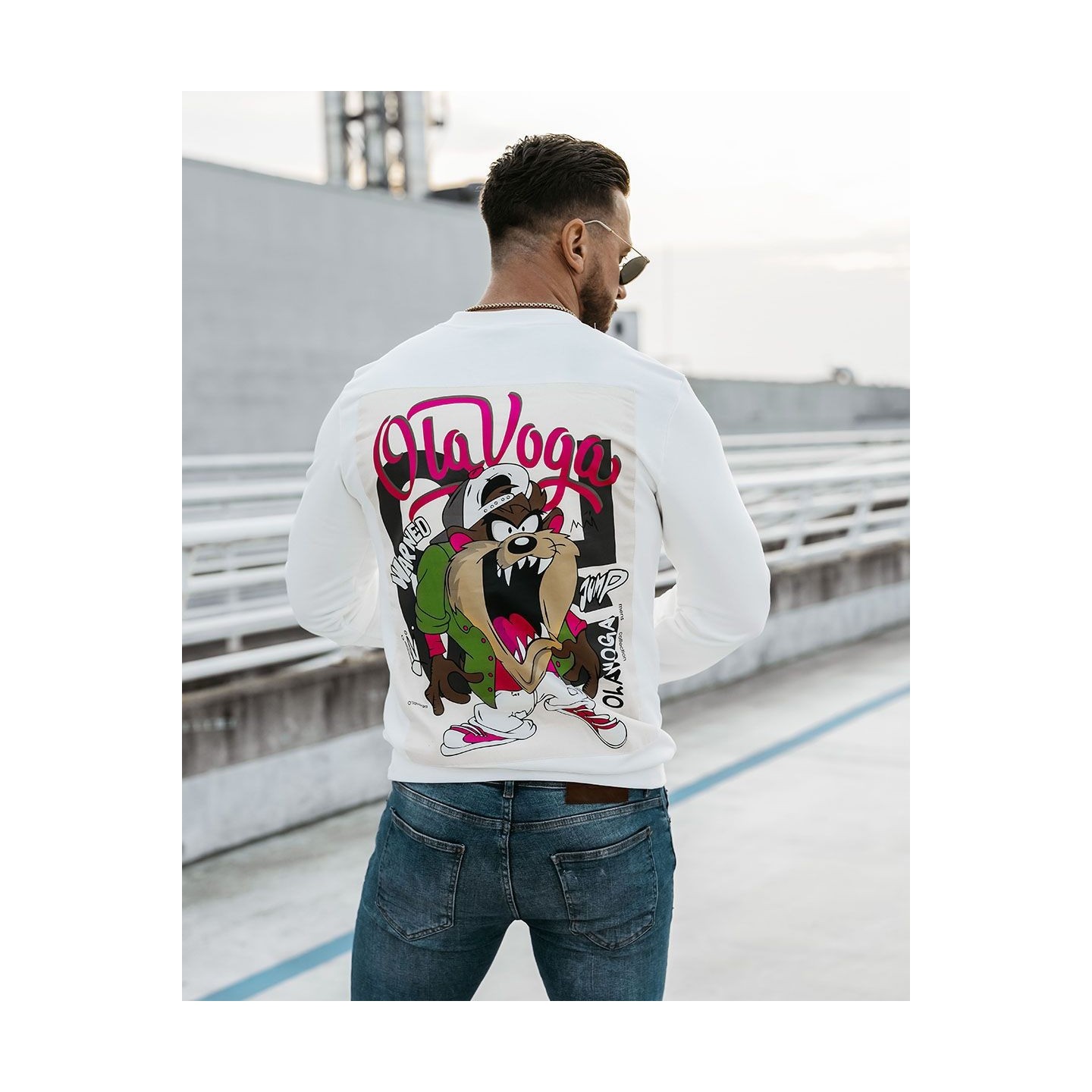Bluza męska OLAVOGA LUPUS 2025 ecru - FashionPlace - 3