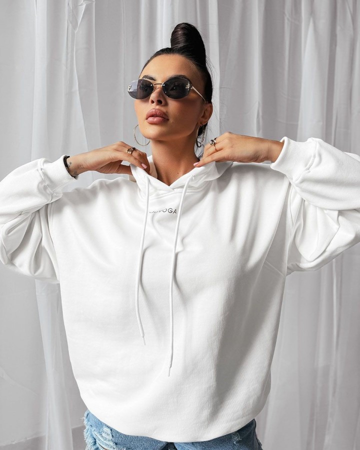 Bluza damska OLAVOGA COLLAGE 2025 ecru - FashionPlace - 3
