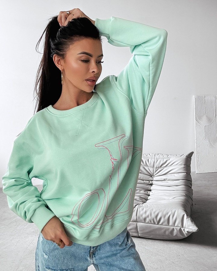 Bluza damska OLAVOGA APLOMB 2025 mięta - FashionPlace - 1