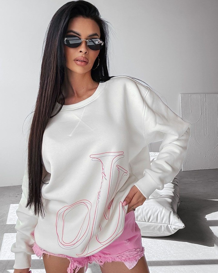Bluza damska OLAVOGA APLOMB 2025 ecru - FashionPlace - 3