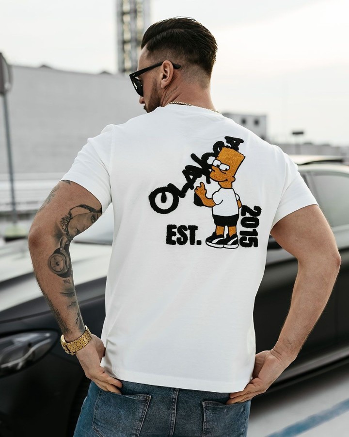 T-shirt męski OLAVOGA GRAFFITI GROOVE 2025 ecru - FashionPlace - 3