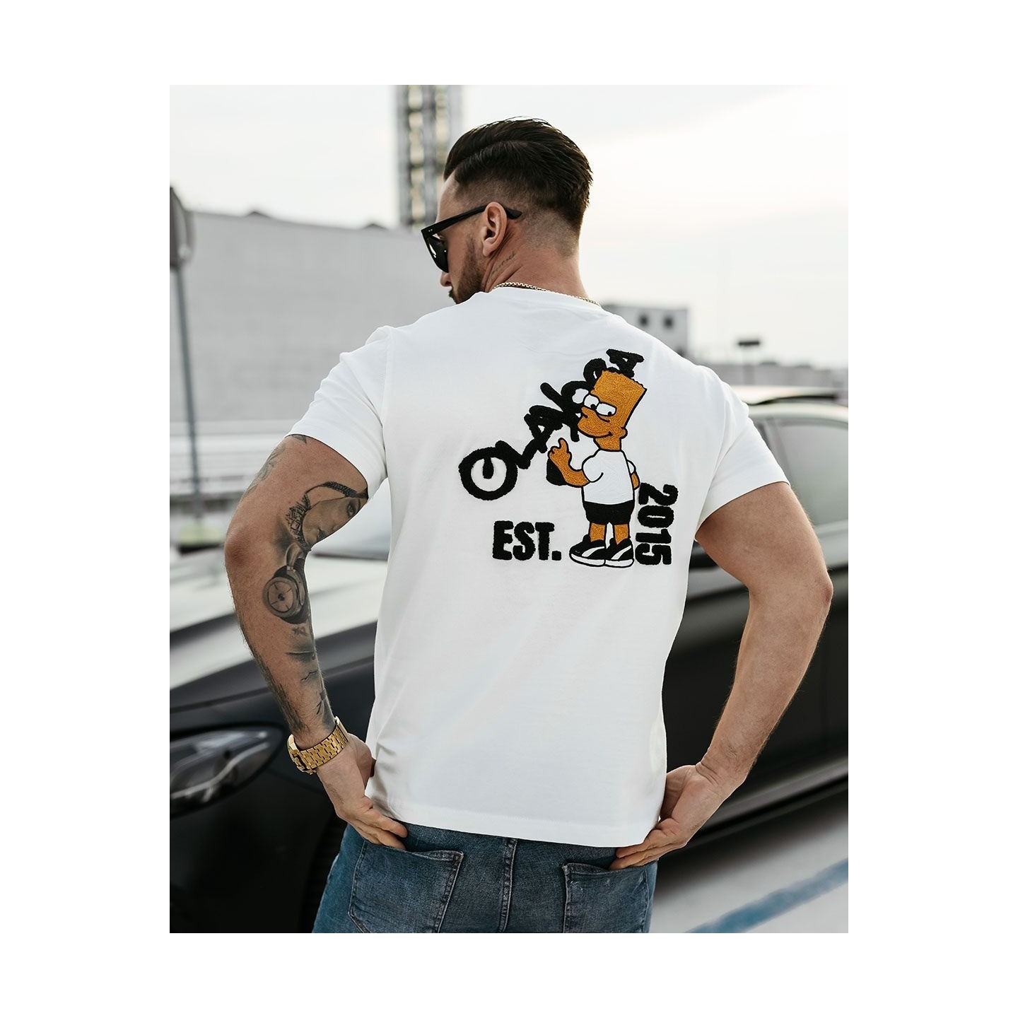 T-shirt męski OLAVOGA GRAFFITI GROOVE 2025 ecru - FashionPlace - 3
