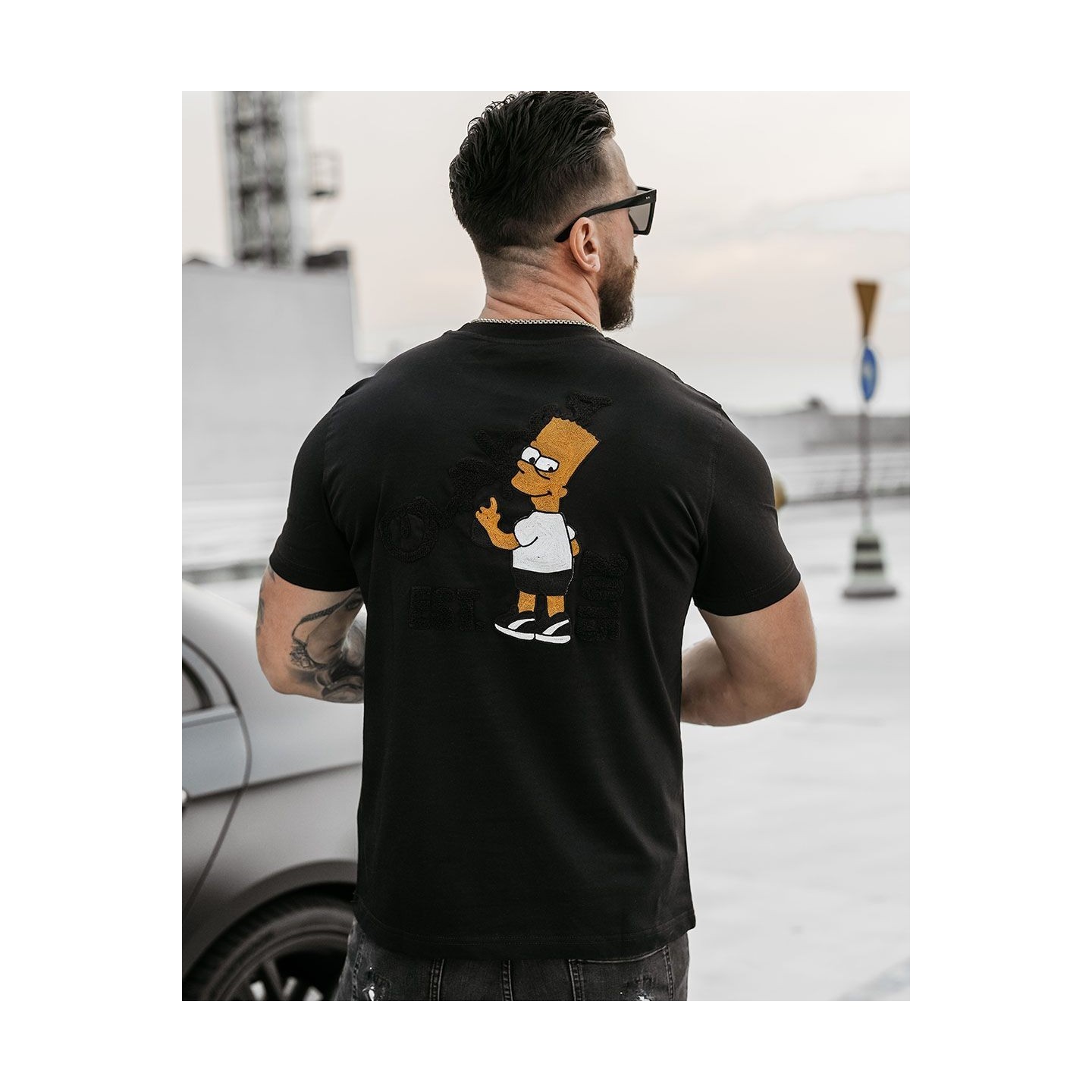 T-shirt męski OLAVOGA GRAFFITI GROOVE 2025 czerń - FashionPlace - 3