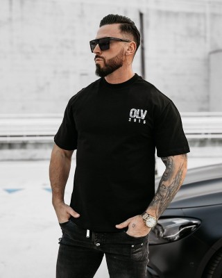 T-shirt męski OLAVOGA BAKAR 2025 czerń - FashionPlace - 1