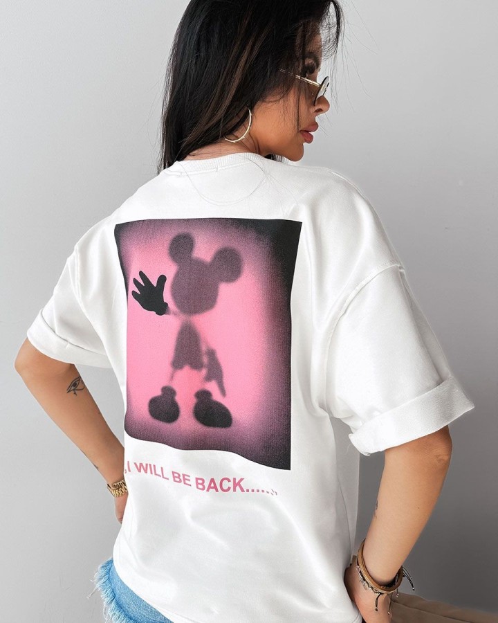 T-shirt damski OLAVOGA THEBES 2025 ecru - FashionPlace - 3