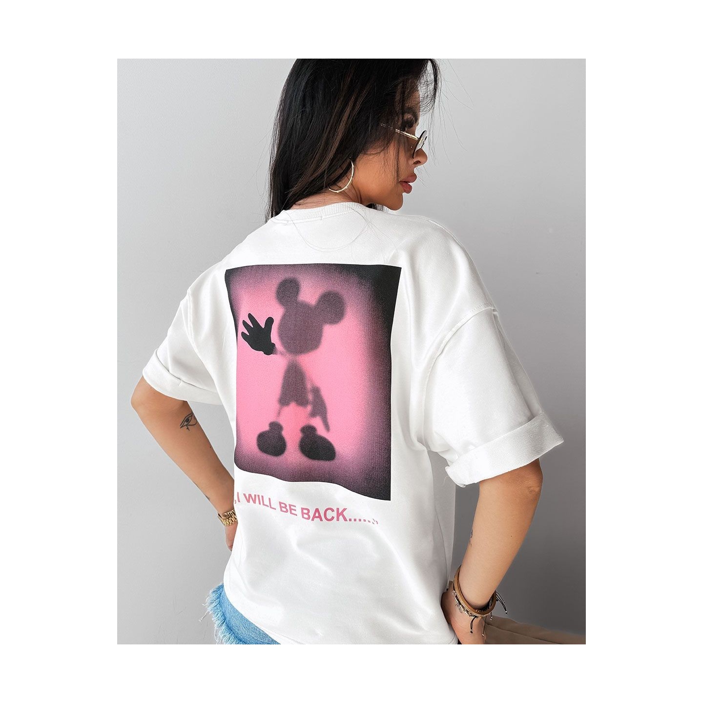 T-shirt damski OLAVOGA THEBES 2025 ecru - FashionPlace - 3