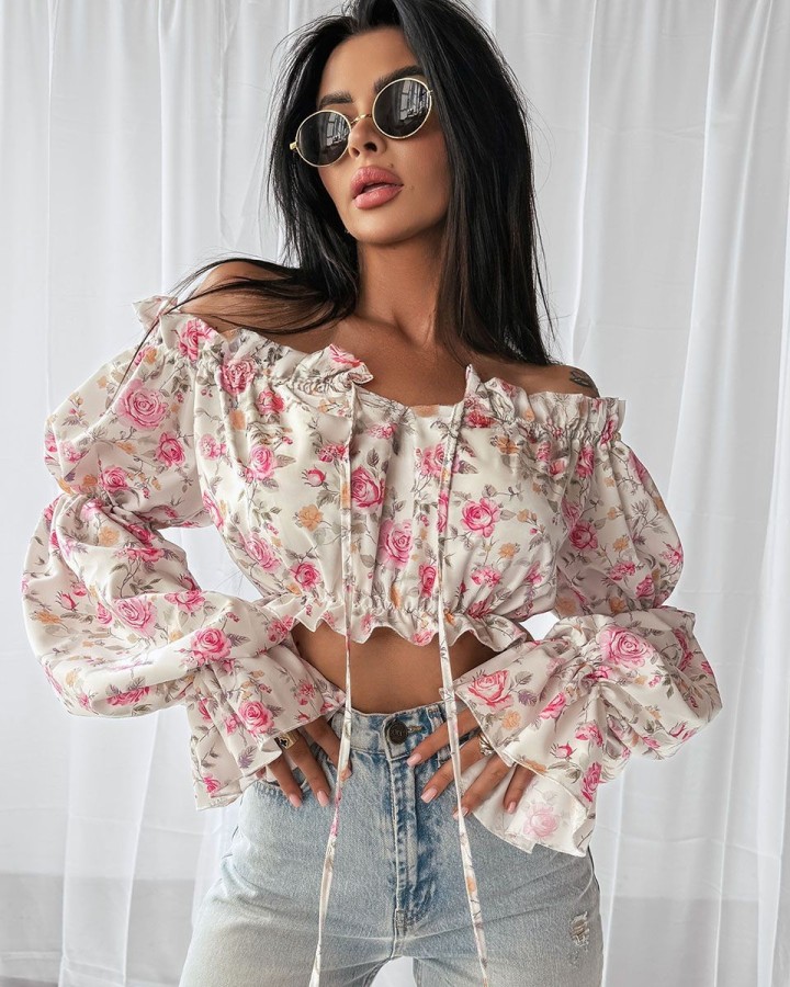 Bluza damska OLAVOGA GENTLE 2025 romantic roses - FashionPlace - 1