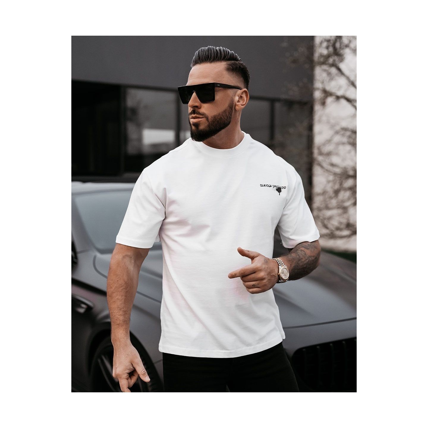 T-shirt męski OLAVOGA GOOSE 2025 ecru - FashionPlace - 3