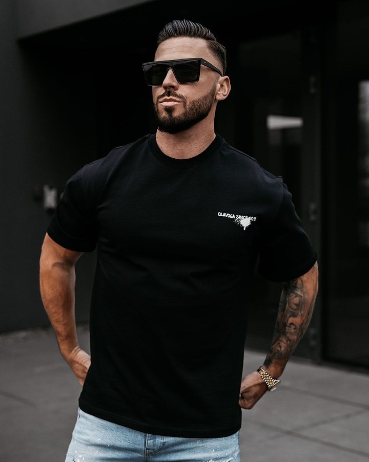 T-shirt męski OLAVOGA GOOSE 2025 czerń - FashionPlace - 3