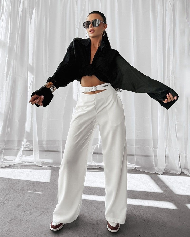 Spodnie damskie OLAVOGA SEINE 2025 ecru - FashionPlace - 2