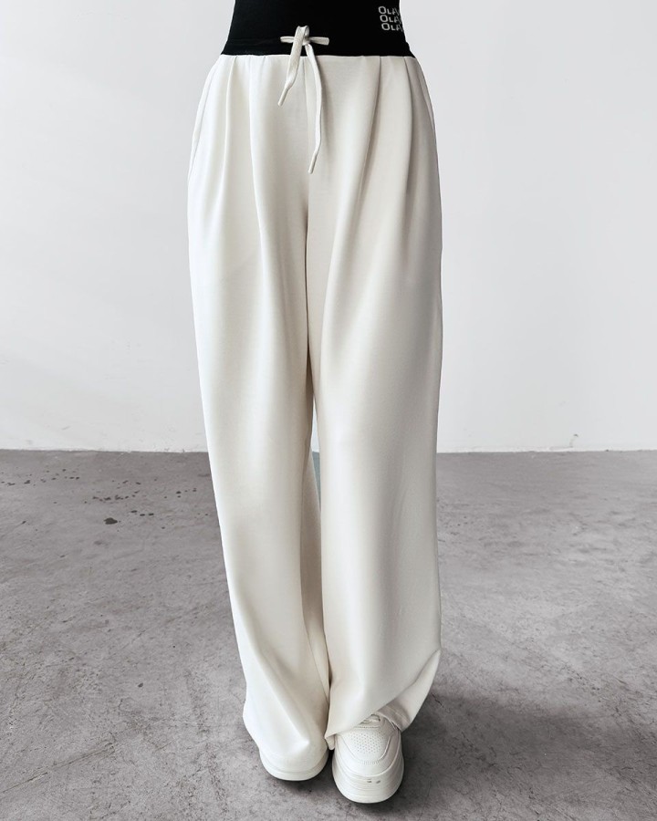 Spodnie damskie OLAVOGA XAUS 2025 ecru - FashionPlace - 3