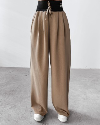 Spodnie damskie OLAVOGA XAUS 2025 beż - FashionPlace - 1