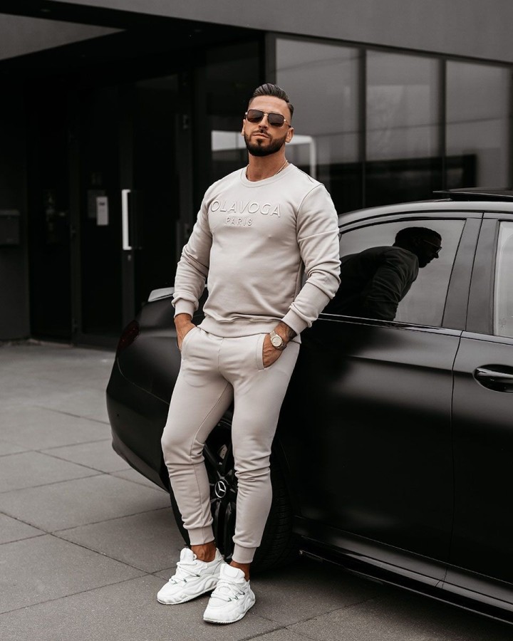 Komplet męski OLAVOGA KABUL 2025 beż - FashionPlace - 1
