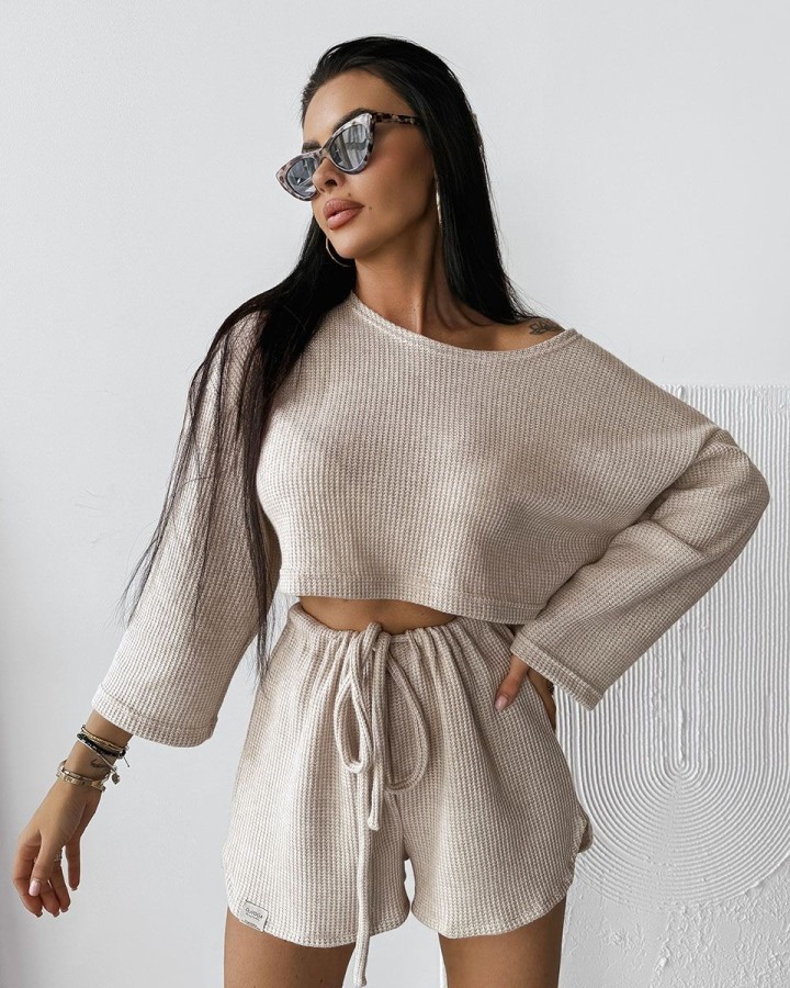 Komplet damski OLAVOGA CUBA LIBRE 2025 beż - FashionPlace - 2