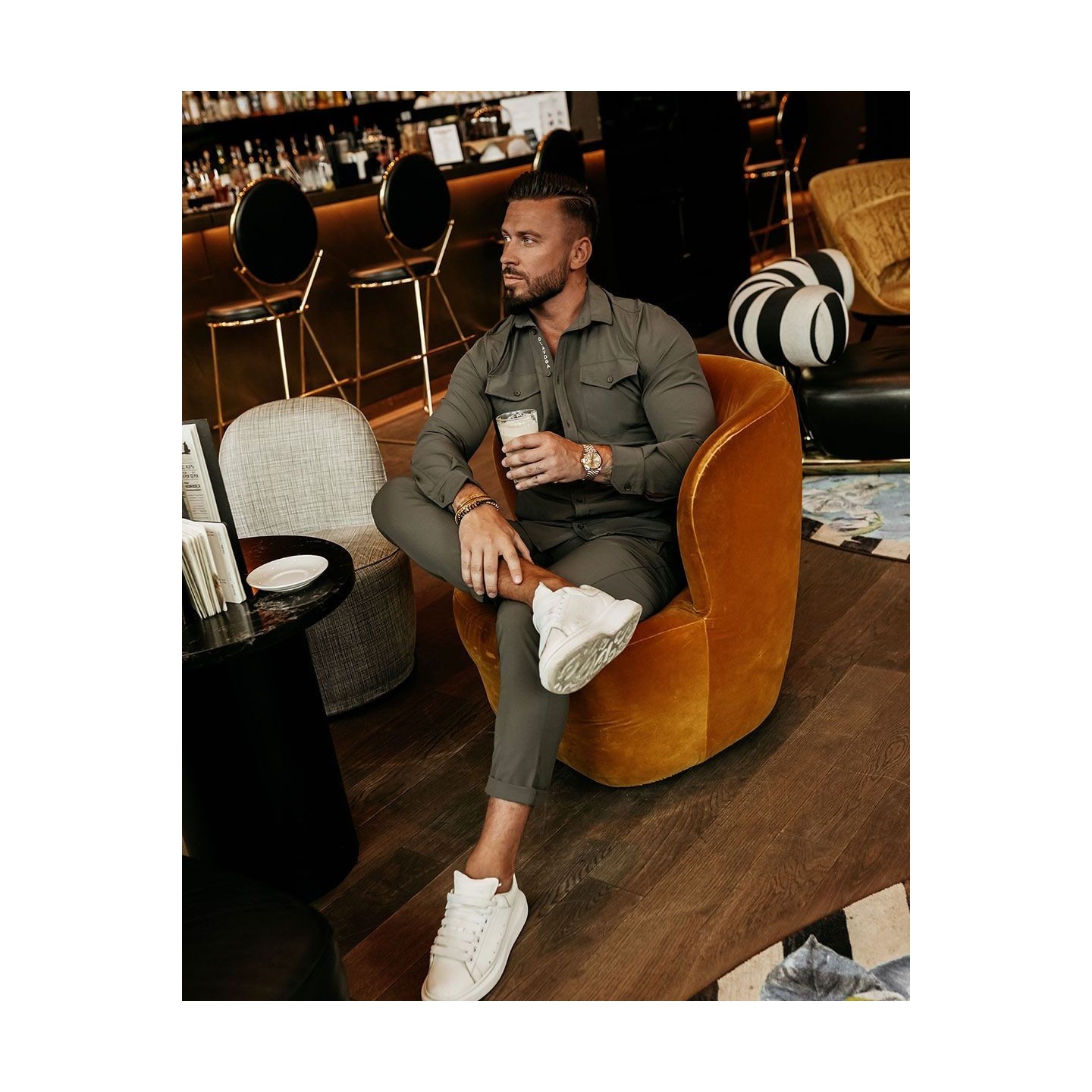 Komplet męski OLAVOGA STARLING 2025 khaki - FashionPlace - 2