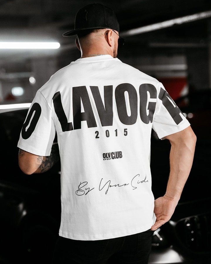 T-shirt męski OLAVOGA CONELI 2025 ecru - FashionPlace - 1