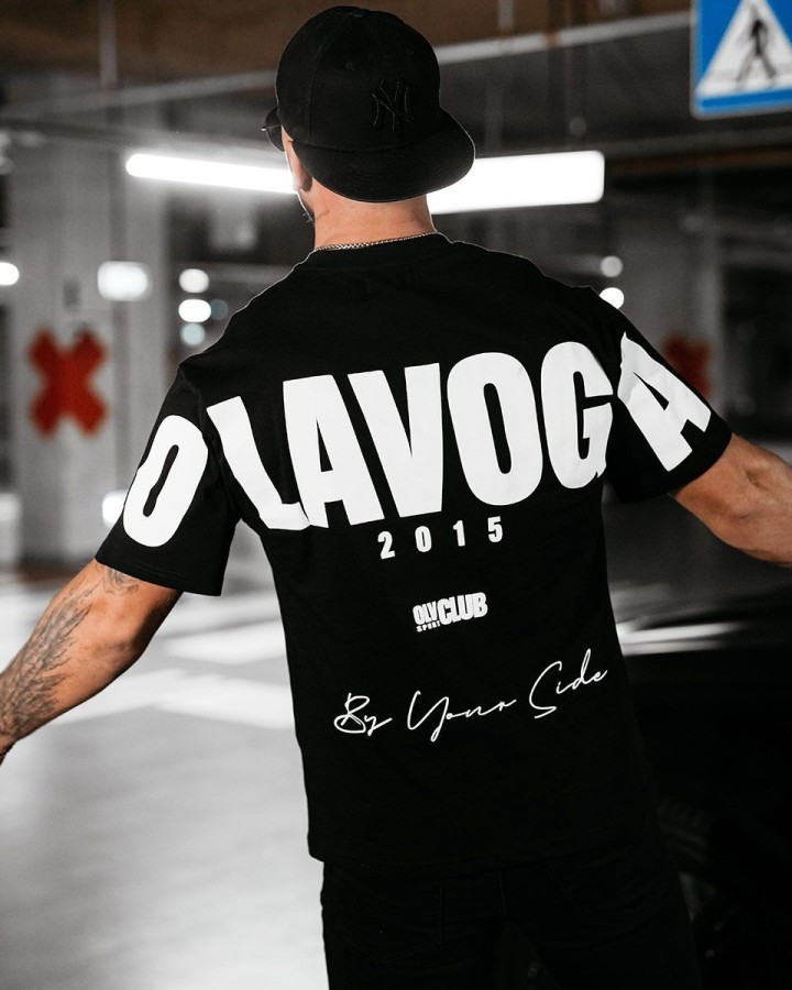 T-shirt męski OLAVOGA CONELI 2025 czerń - FashionPlace - 3