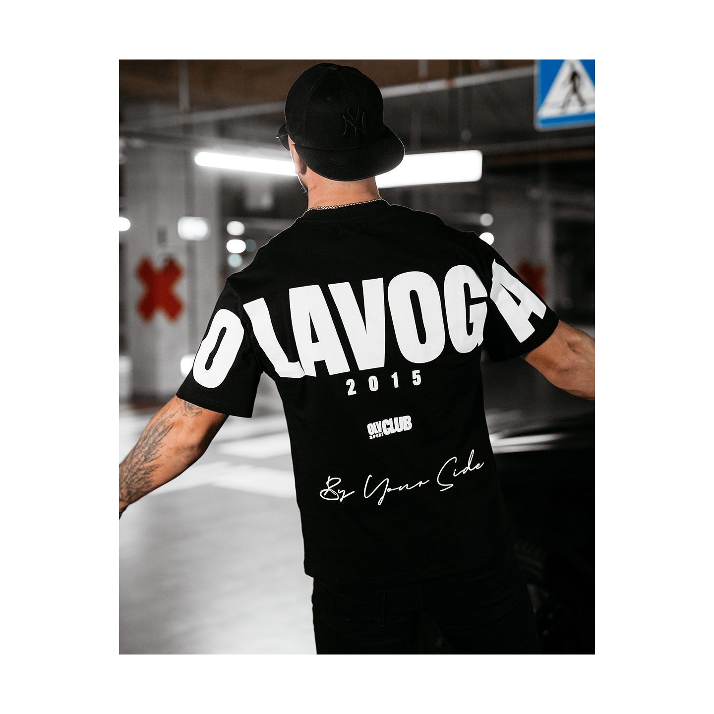 T-shirt męski OLAVOGA CONELI 2025 czerń - FashionPlace - 3