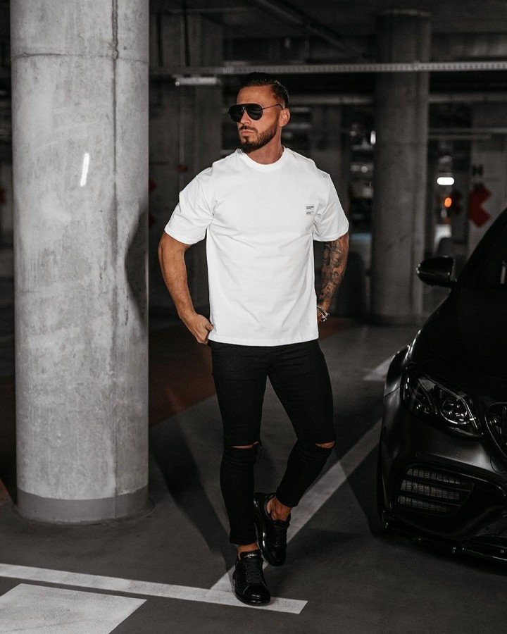 T-shirt męski OLAVOGA LANDO 2025 ecru - FashionPlace - 2